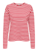JDY Longsleeve "Isa" in Rot/ Weiß