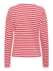 JDY Longsleeve "Isa" in Rot/ Weiß