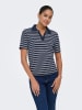 JDY Poloshirt "Helga" donkerblauw/wit