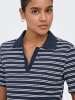 JDY Poloshirt "Helga" donkerblauw/wit