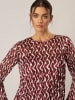 APART Blouse bordeaux/crème