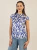 APART Bluse in Blau/ Creme