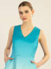 APART Jurk turquoise/wit
