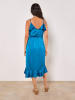 Apricot Kleid in Blau