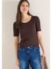 Cecil Koszulka w kolorze ciemnobrązowym