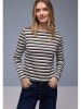 Street One Longsleeve taupe/donkerblauw