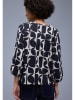 Street One Bluse in Dunkelblau/ Hellgrau