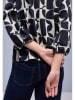Street One Bluse in Dunkelblau/ Hellgrau