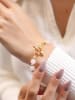 L'Atelier de Gaia Vergulde armband met edelstenen