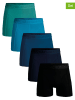 Muchachomalo 5-delige set: boxershorts zwart/donkerblauw/groen