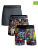 Muchachomalo 3er-Set: Boxershorts in Anthrazit/ Bunt