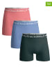 Muchachomalo 3er-Set: Boxershorts in Dunkelgrün/ Hellblau/ Rosa
