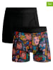 Muchachomalo 2er-Set: Boxershorts in Schwarz/ Bunt