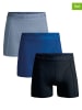 Muchachomalo 3er-Set: Boxershorts in Dunkelblau/ Blau/ Hellblau