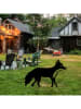 HanahHome Gartendekoration "Fox 1" in Schwarz - (B)50 x (H)48 cm