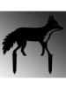 HanahHome Gartendekoration "Fox 1" in Schwarz - (B)50 x (H)48 cm