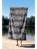 FLORIANE GARDEN Strandlaken "My Hand Faster" grijs/wit