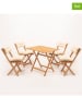 FLORIANE GARDEN 5tlg. Gartenmöbel-Set in Hellbraun