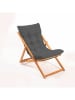 FLORIANE GARDEN Klappstuhl in Hellbraun/ Grau - (B)59 x (H)90 x (T)44 cm