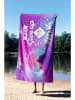 FLORIANE GARDEN Strandlaken "Never Give Up" paars/blauw
