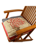 FLORIANE GARDEN Stoelkussen beige/rood
