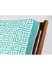 FLORIANE GARDEN Stoelkussen turquoise/wit