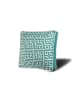 FLORIANE GARDEN Stoelkussen turquoise/wit