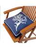 FLORIANE GARDEN Stoelkussen donkerblauw/wit