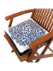 FLORIANE GARDEN Stoelkussen wit/donkerblauw