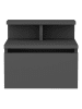 Scandinavia Concept Nachttisch in Anthrazit - (B)40 x (H)35 x (T)32 cm