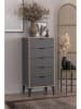 Scandinavia Concept Kommode ''Arden'' in Anthrazit - (B)50 x (H)105 x (T)40 cm