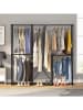 Scandinavia Concept Garderobe "Rex" in Hellbraun/ Schwarz - (B)170 x (H)180 x (T)40 cm
