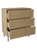 Scandinavia Concept Kommode ''Baru'' in Beige - (B)75 x (H)85 x (T)42 cm