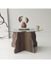 Scandinavia Concept Couchtisch "Butterfly" in Braun/ Transparent - (H)40 x Ø 75 cm 