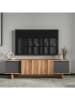 Scandinavia Concept TV-Kommode in Hellbraun/ Grau - (B)180 x (H)50 x (T)33 cm