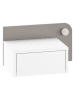 Scandinavia Concept Nachtkastje "Dotta" wit/grijs - (B)52 x (H)28 x (D)30 cm