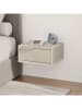 Scandinavia Concept Nachttisch "Eco" in Creme/ Hellgrau - (B)40 x (H)18,8 x (T)30 cm