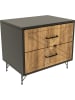 Scandinavia Concept Nachttisch "Felicita" in Kiefer/ Anthrazit - (B)50 x (H)55 x (T)40 cm