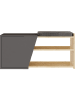 Scandinavia Concept Schuhregal "Fiona" in Eiche/ Anthrazit - (B)104 x (H)47 x (T)37 cm