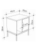 Scandinavia Concept Nachtkastje "Glynn" lichtbruin/zwart - (B)45 x (H)50 x (D)35 cm