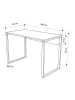 Scandinavia Concept Schreibtisch "Inna" in Hellbraun/ Weiß - (B)100 x (H)75 x (T)60 cm