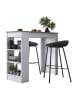 Scandinavia Concept Eettafel wit/lichtbruin - (B)120 x (H)100 x (D)50 cm