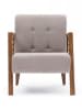 Scandinavia Concept Fauteuil "Kemer" crème/grijs - (B)69 x (H)80 x (D)83 cm
