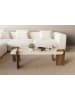 Scandinavia Concept Couchtisch "Leapiri" in Beige/ Braun - (B)120 x (H)35 x (T)60 cm