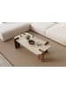 Scandinavia Concept Couchtisch "Leapiri" in Beige/ Braun - (B)120 x (H)35 x (T)60 cm