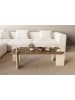 Scandinavia Concept Couchtisch "Leapiri" in Braun/ Beige - (B)120 x (H)35 x (T)60 cm