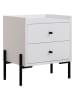 Scandinavia Concept Stolik nocny "Malta" w kolorze biało-czarnym - 44,9 x 52 x 35 cm