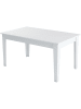 Scandinavia Concept Eetkamertafel "Milan" wit/lichtbruin - (B)145 x (H)75 x (D)88 cm