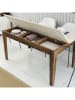 Scandinavia Concept Esstisch "Milan" in Creme/ Braun - (B)145 x (H)75 x (T)88 cm