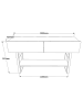 Scandinavia Concept Sidetable eikenkleurig - (B)140 x (H)75,5 x (D)43 cm